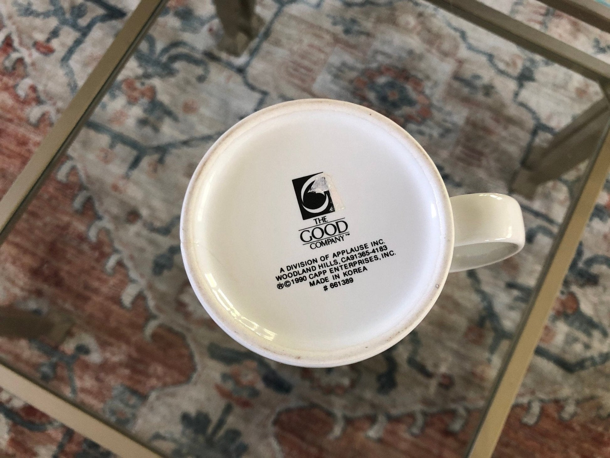Vintage 1990 "Thar Ain't No Hidin' From Love" Coffee Mug, The Good Company, Pin Up - Comic Graphic Pop Art - Loom Vintage