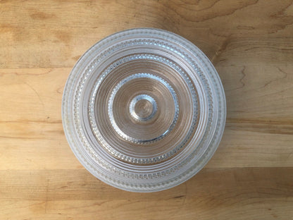 Vintage Art Deco Frosted and Textured Clear Glass Ceiling Light Cover, Light Shade - Loom Vintage