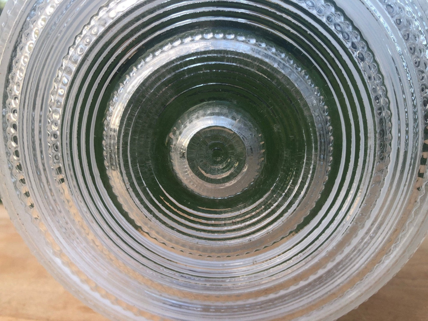 Vintage Art Deco Frosted and Textured Clear Glass Ceiling Light Cover, Light Shade - Loom Vintage