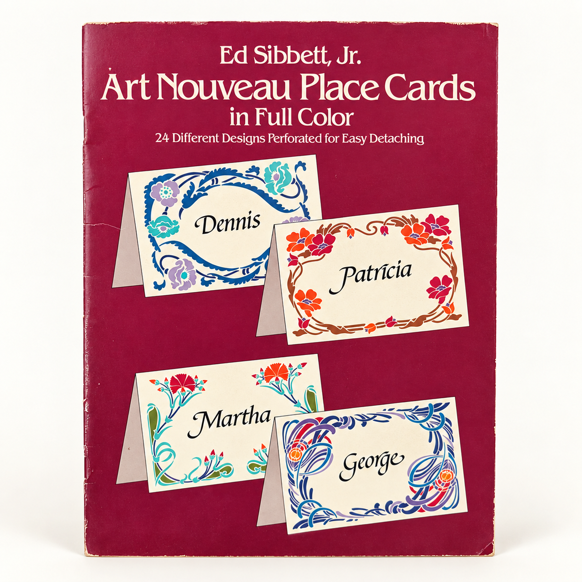Ed Sibbett Jr. Art Nouveau Place Cards in Full Color Dover book, front cover, photo 1 of 3