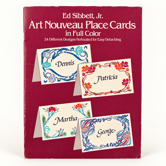 Ed Sibbett Jr. Art Nouveau Place Cards in Full Color Dover book, front cover, photo 1 of 3