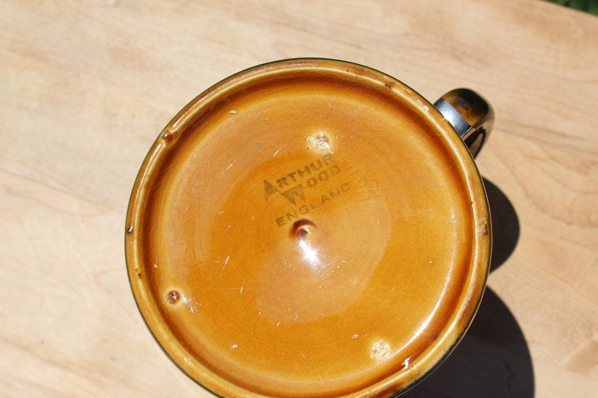 Vintage Arthur Wood Sport Series Golf Coffee Mug, Lustreware Tankard Mug, Royal Bradwell Sports Series, Made in England - Loom Vintage