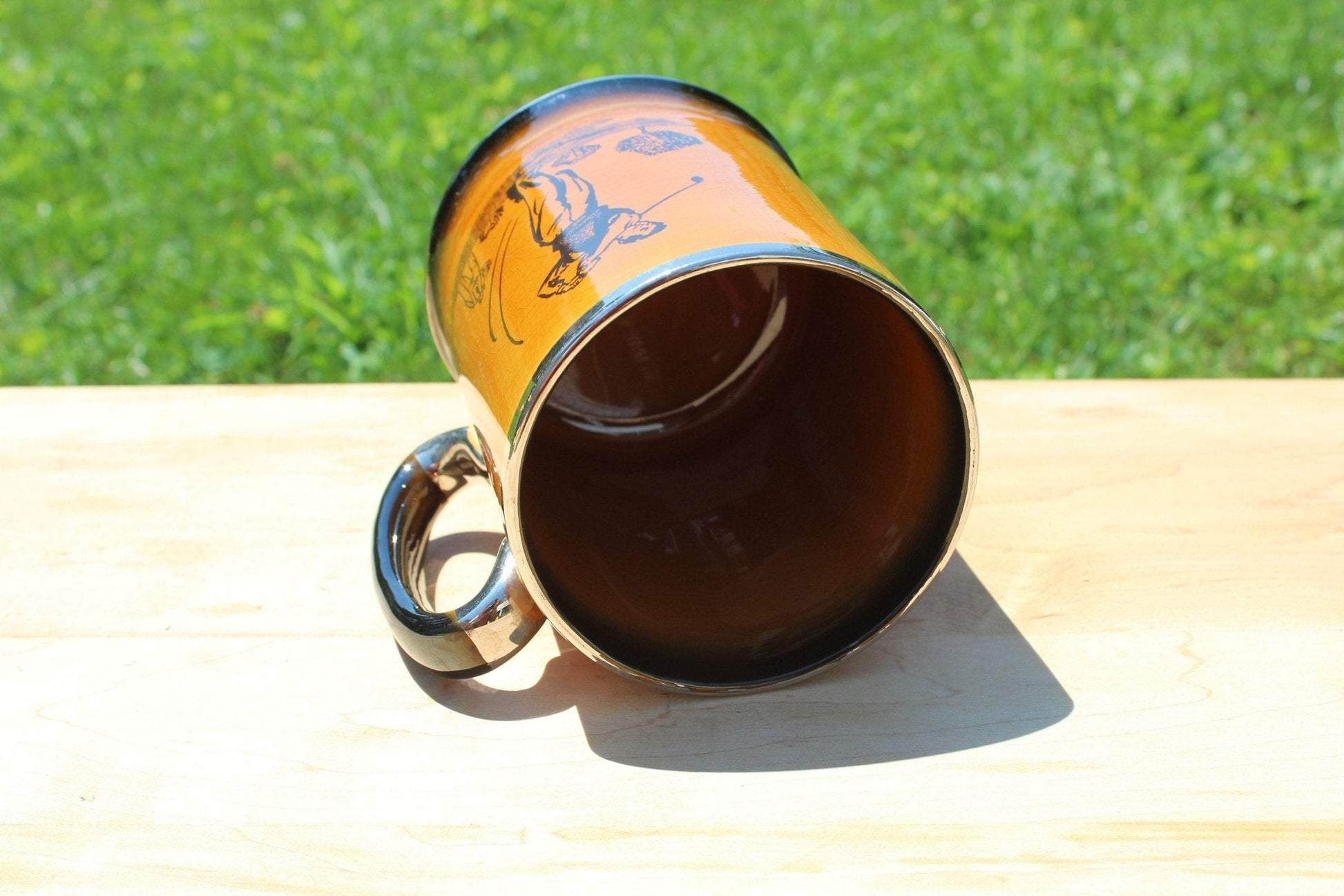 Vintage Arthur Wood Sport Series Golf Coffee Mug, Lustreware Tankard Mug, Royal Bradwell Sports Series, Made in England - Loom Vintage