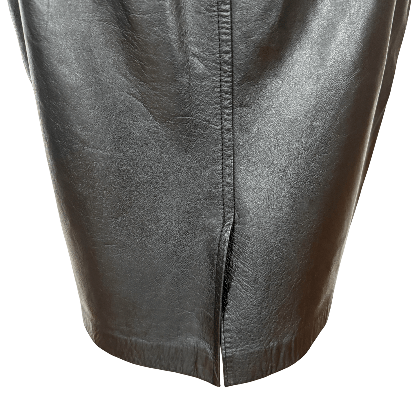 Vintage Black Leather High Waist Skirt Morningside Size 8 - Loom Vintage