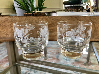 Vintage Brandy Decanter Pitcher Set with 2 Matching Tumbler Glasses & Glass Swizzel Stick, Home Bar Set, Grape Vine Design, Gift for Him - Loom Vintage