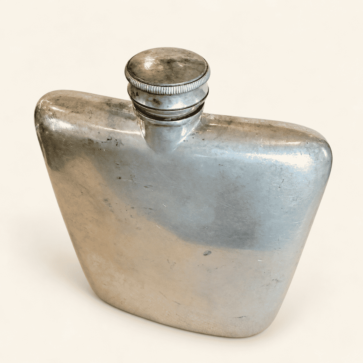 Vintage Brooks Brothers English Pewter Hip Flask, 8 oz, photo 3 of 5