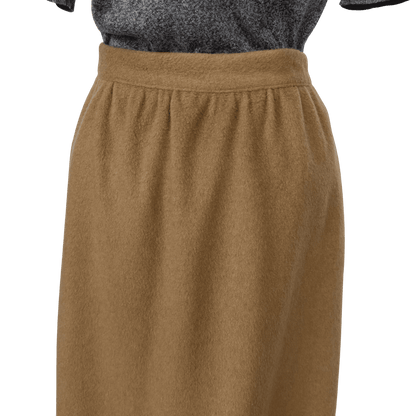 Vintage Camel Wool Midi Skirt, Size 12 - Loom Vintage