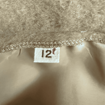 Vintage Camel Wool Midi Skirt, Size 12 - Loom Vintage