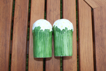 Vintage Ceramic Flower Salt And Pepper Shaker Set From The 1950's - Loom Vintage