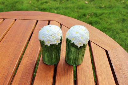 Vintage Ceramic Flower Salt And Pepper Shaker Set From The 1950's - Loom Vintage