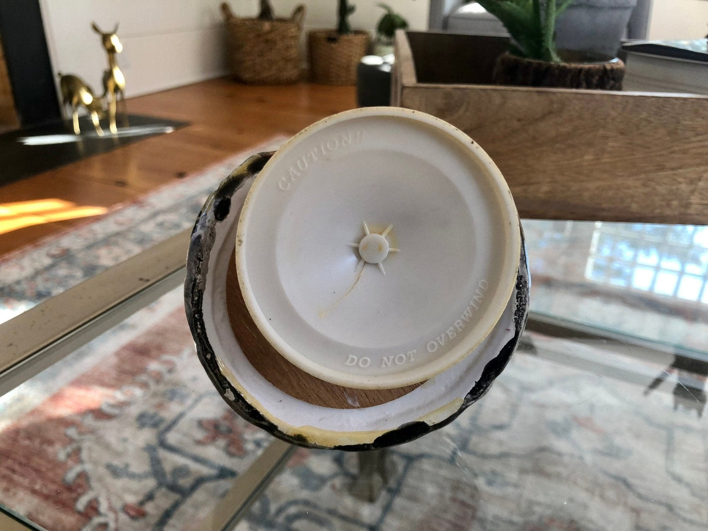 Vintage Ceramic Musical Rotating Mouse Mice Music Box, Ceramic Musical Child's Toy - Loom Vintage