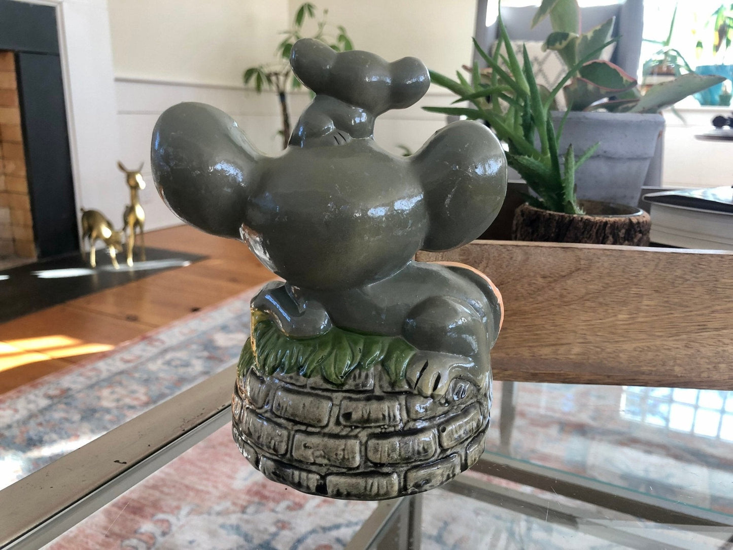 Vintage Ceramic Musical Rotating Mouse Mice Music Box, Ceramic Musical Child's Toy - Loom Vintage