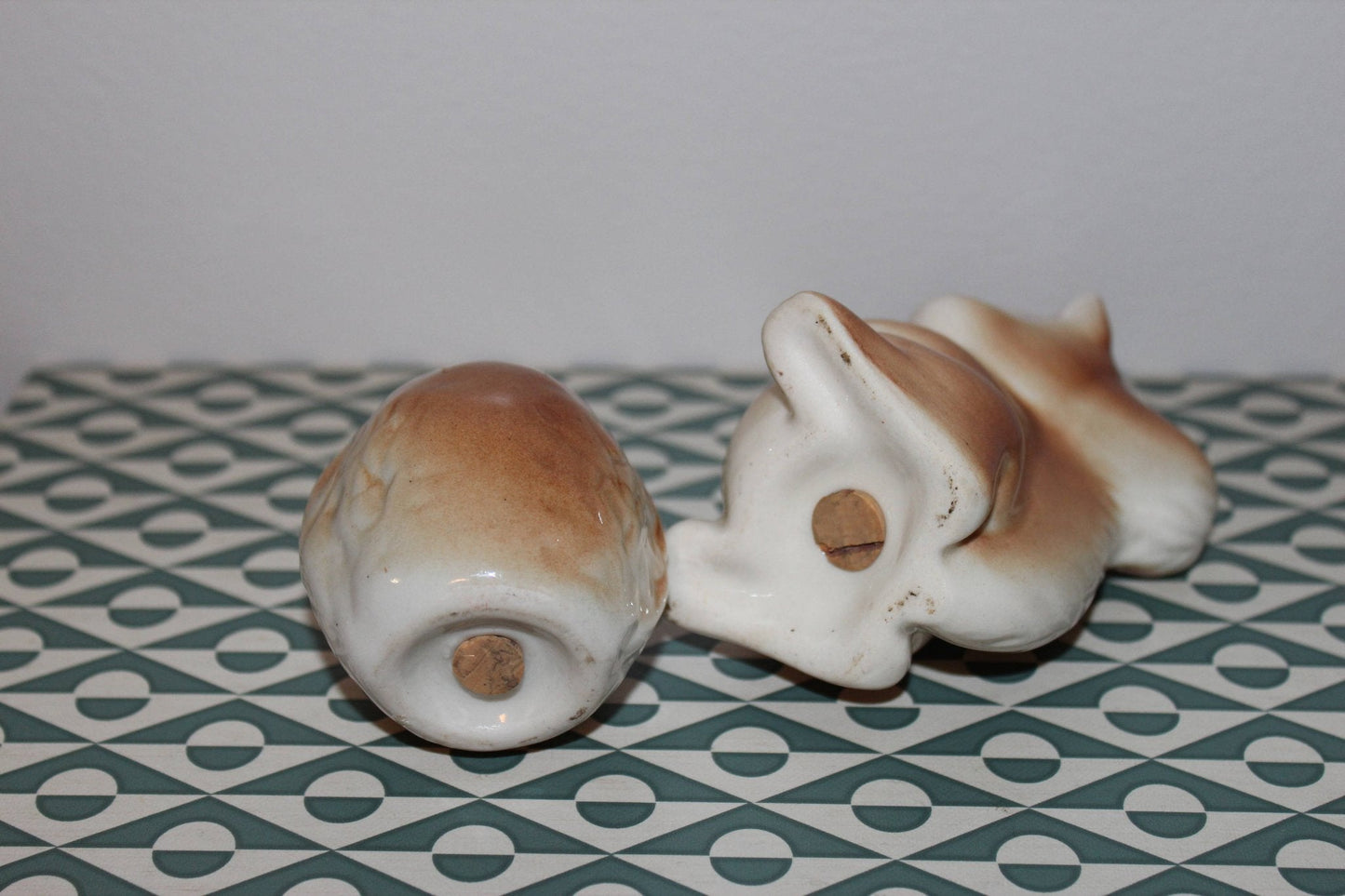Vintage Ceramic Squirrel And Nut Salt And Pepper Shaker Set From The 1950's - Loom Vintage