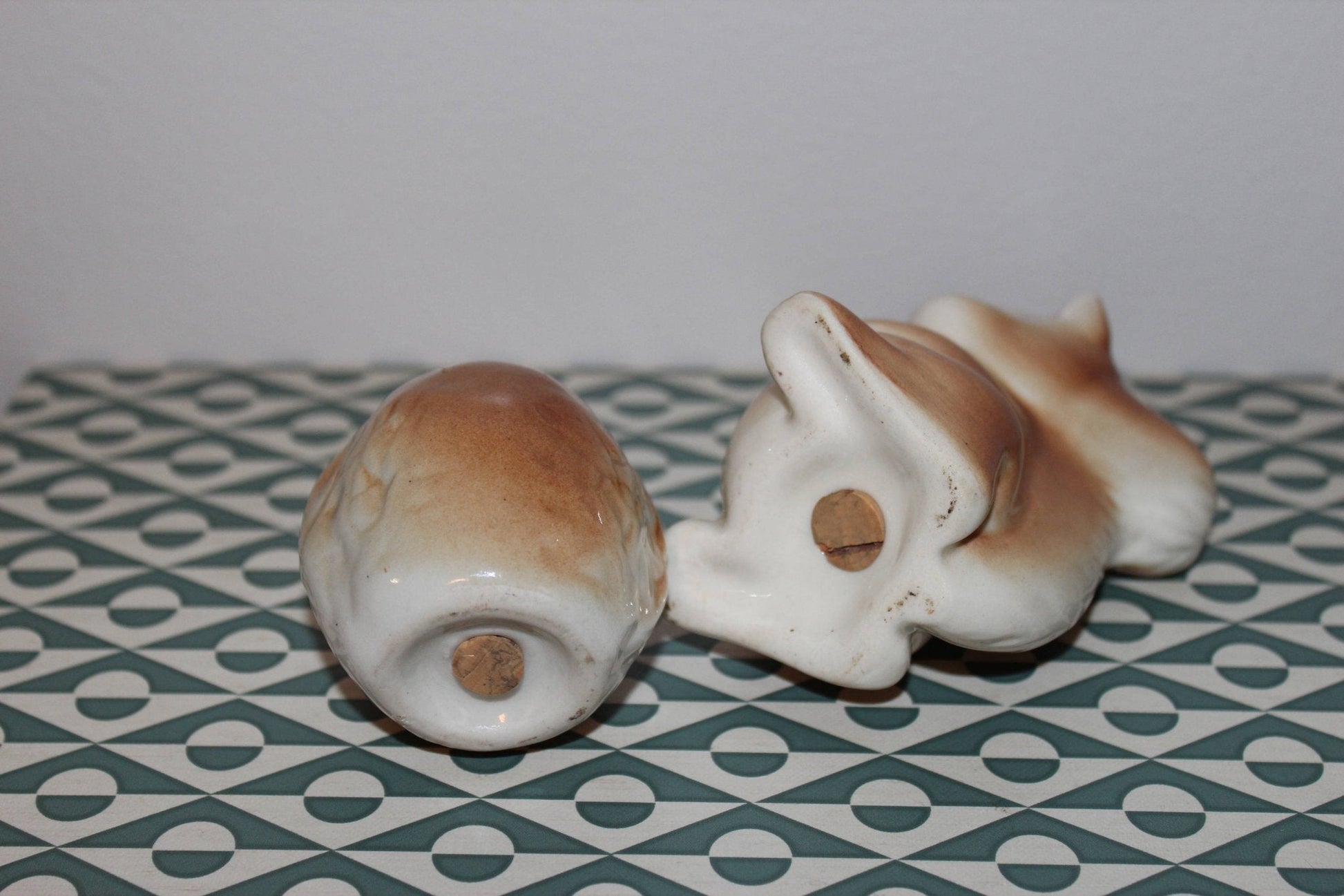 Vintage Ceramic Squirrel And Nut Salt And Pepper Shaker Set From The 1950's - Loom Vintage