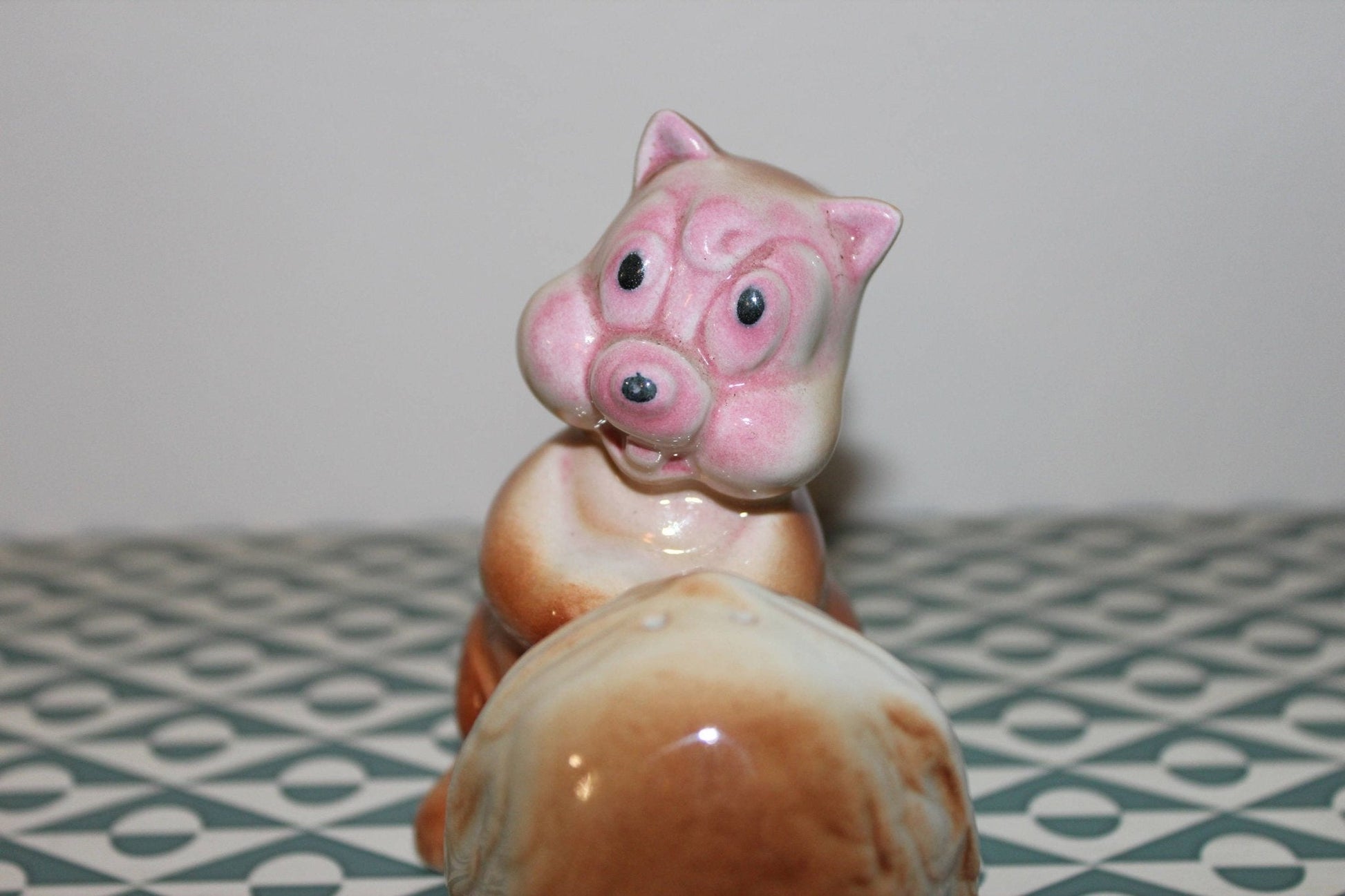 Vintage Ceramic Squirrel And Nut Salt And Pepper Shaker Set From The 1950's - Loom Vintage