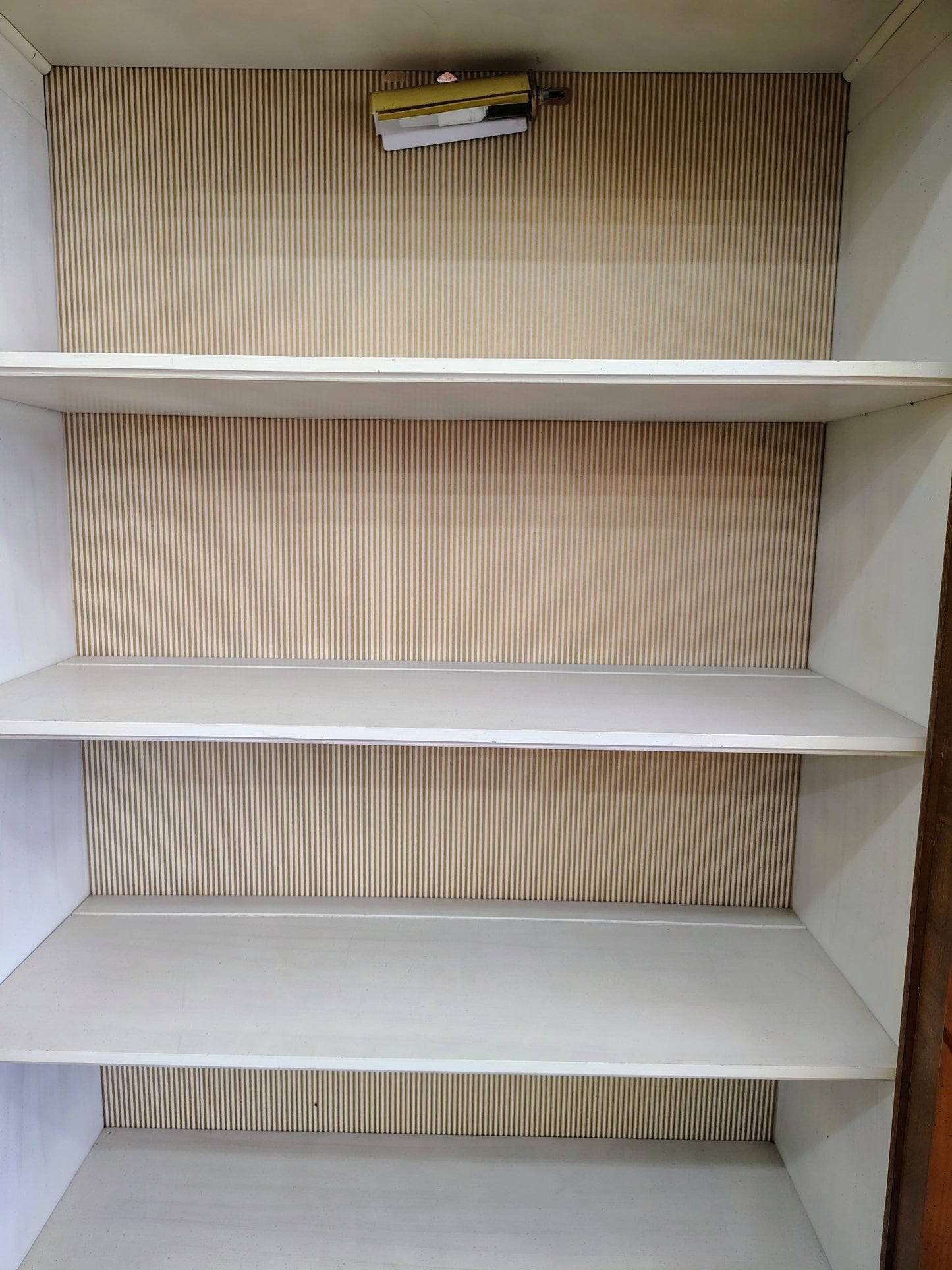 Vintage Chamberlain’s Two - Piece Wood Display Cabinet with Lighting - Loom Vintage