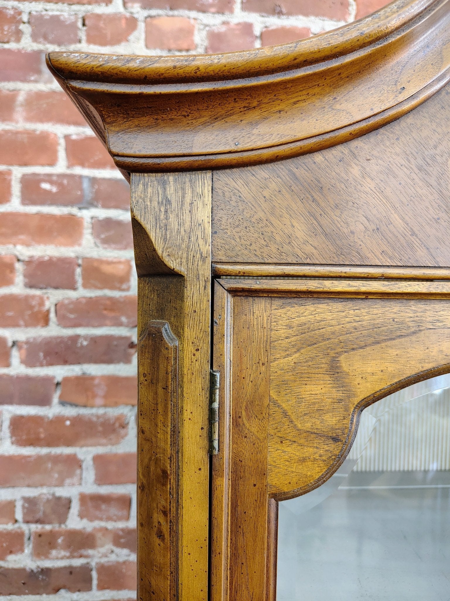 Vintage Chamberlain’s Two - Piece Wood Display Cabinet with Lighting - Loom Vintage