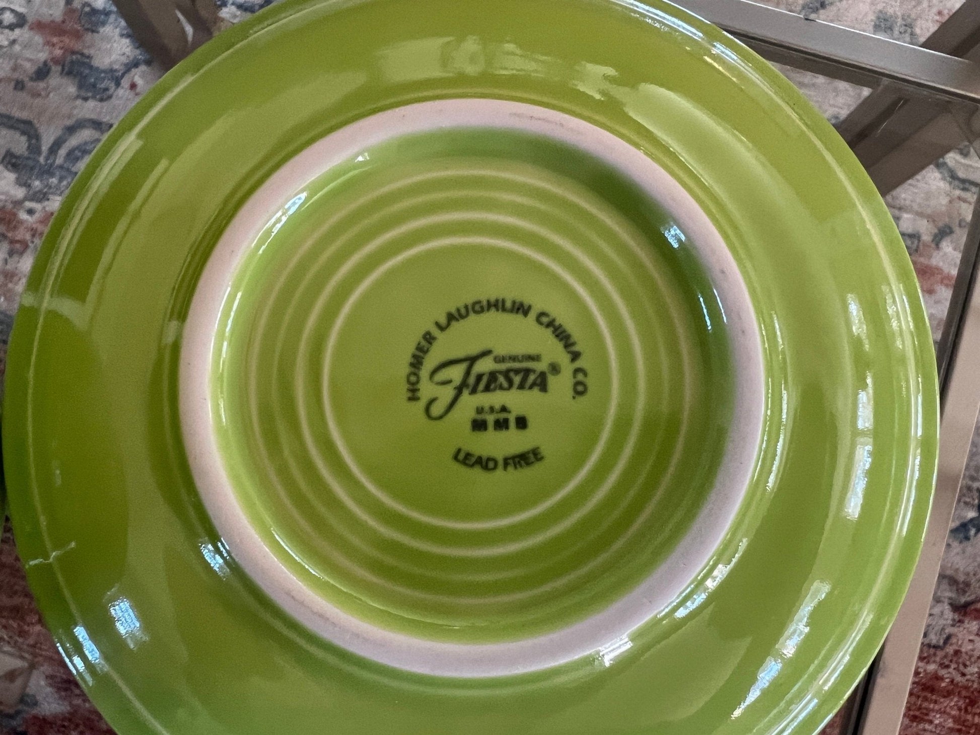 Vintage Chartreuse Fiesta Cup and Saucer Homer Laughlin - Loom Vintage
