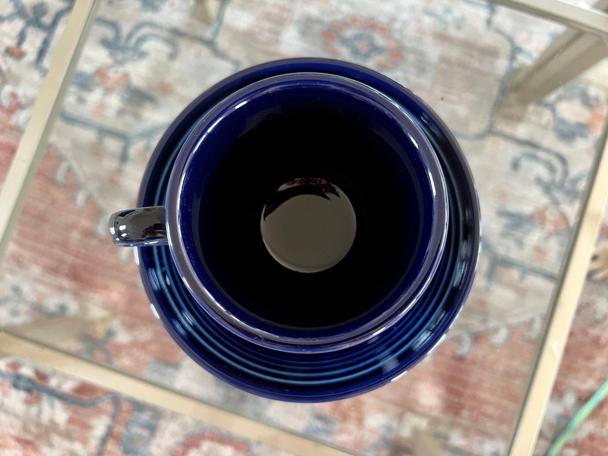 Vintage Cobalt Blue Fiesta Cup and Saucer Homer Laughlin - Loom Vintage