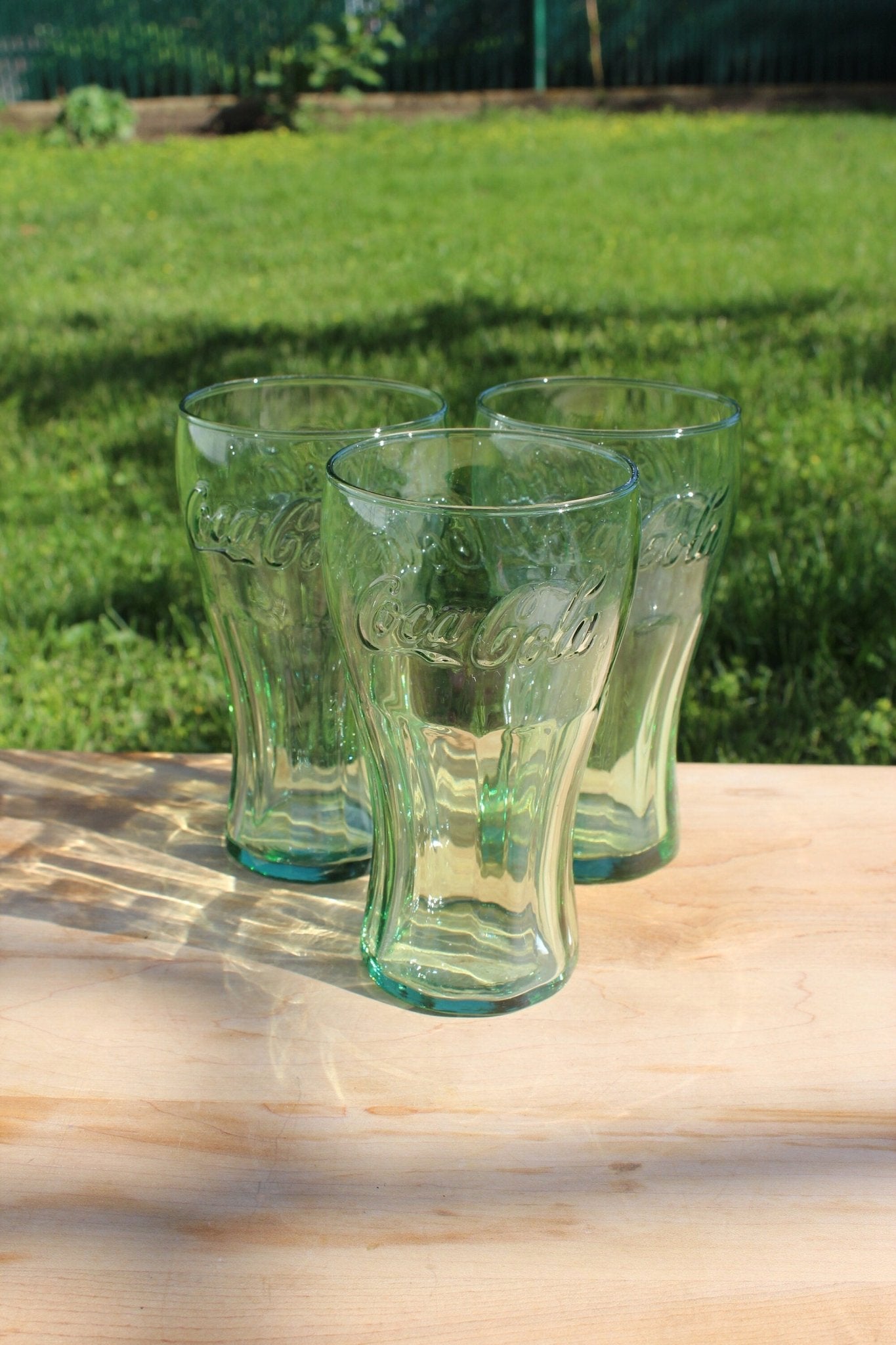 Vintage Coca - Cola Glasses, Set of 5 — Libbey 1970s Mini, Can Glass & Green Retro, Mixed Lot - Loom Vintage