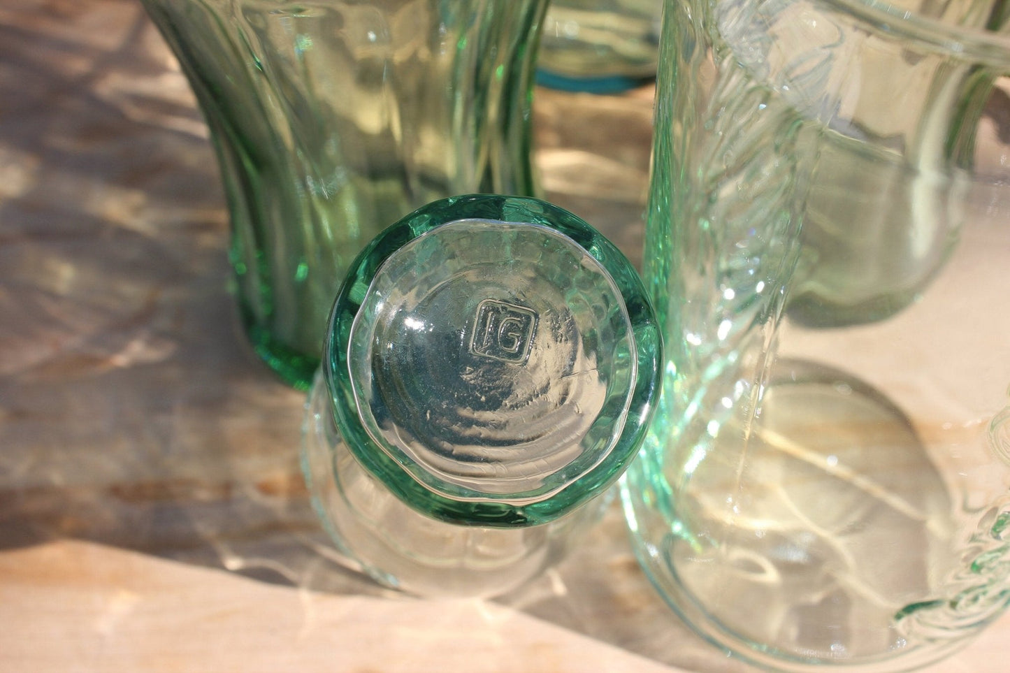 Vintage Coca - Cola Glasses, Set of 5 — Libbey 1970s Mini, Can Glass & Green Retro, Mixed Lot - Loom Vintage
