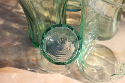 Vintage Coca - Cola Glasses, Set of 5 — Libbey 1970s Mini, Can Glass & Green Retro, Mixed Lot - Loom Vintage