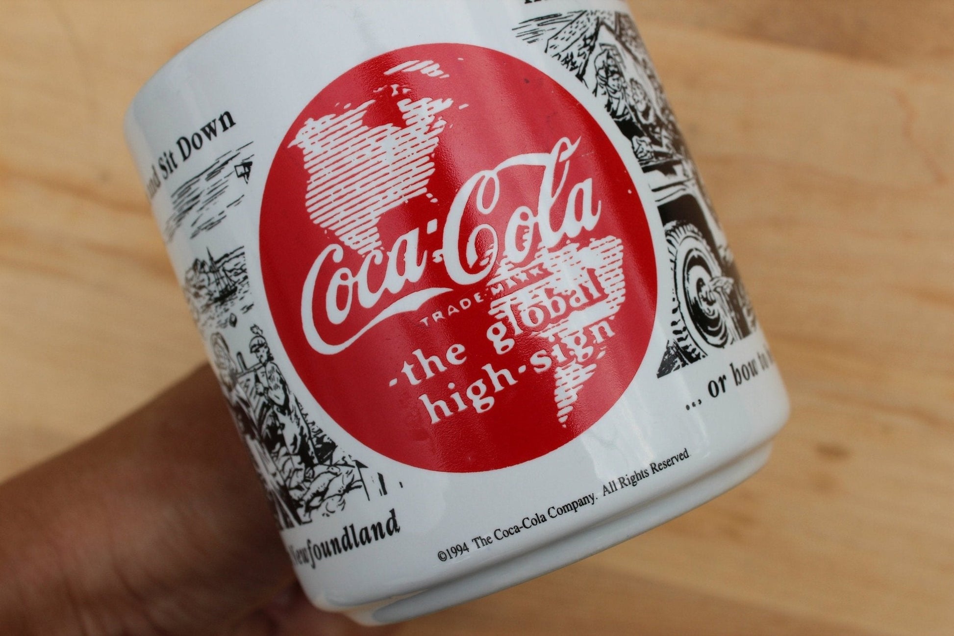 Vintage Coca Cola Mug Coffee/Tea Mug in Exceptional Condition 1943 - 1944 Advertisement - Loom Vintage
