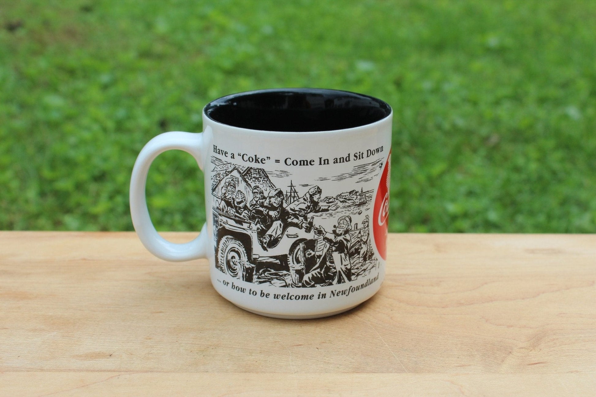 Vintage Coca Cola Mug Coffee/Tea Mug in Exceptional Condition 1943 - 1944 Advertisement - Loom Vintage