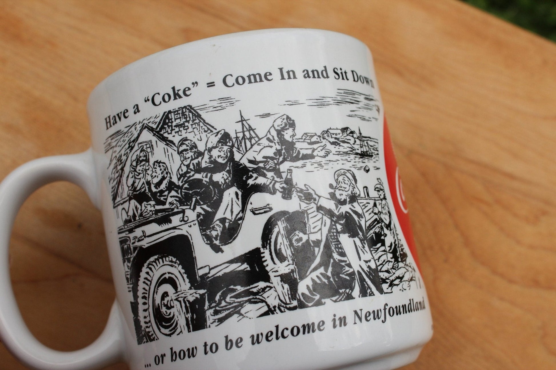 Vintage Coca Cola Mug Coffee/Tea Mug in Exceptional Condition 1943 - 1944 Advertisement - Loom Vintage