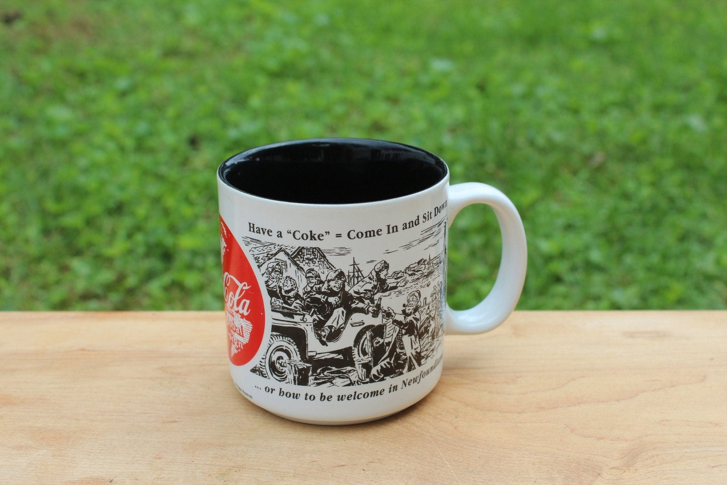Vintage Coca Cola Mug Coffee/Tea Mug in Exceptional Condition 1943 - 1944 Advertisement - Loom Vintage