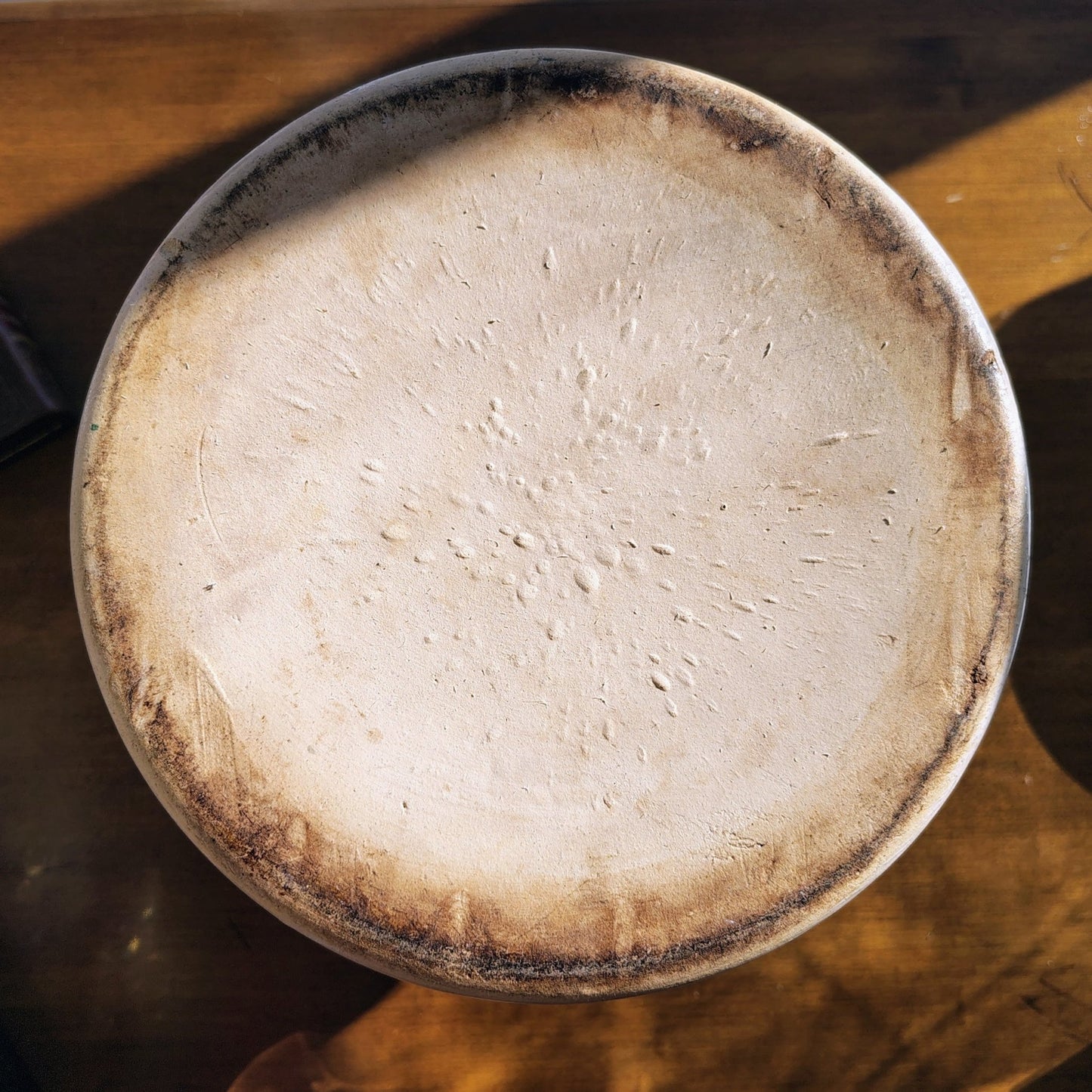 Vintage Crown Stoneware Two - Handle Crock – Brown Glaze & Salt Glaze, 10” x 7” - Loom Vintage