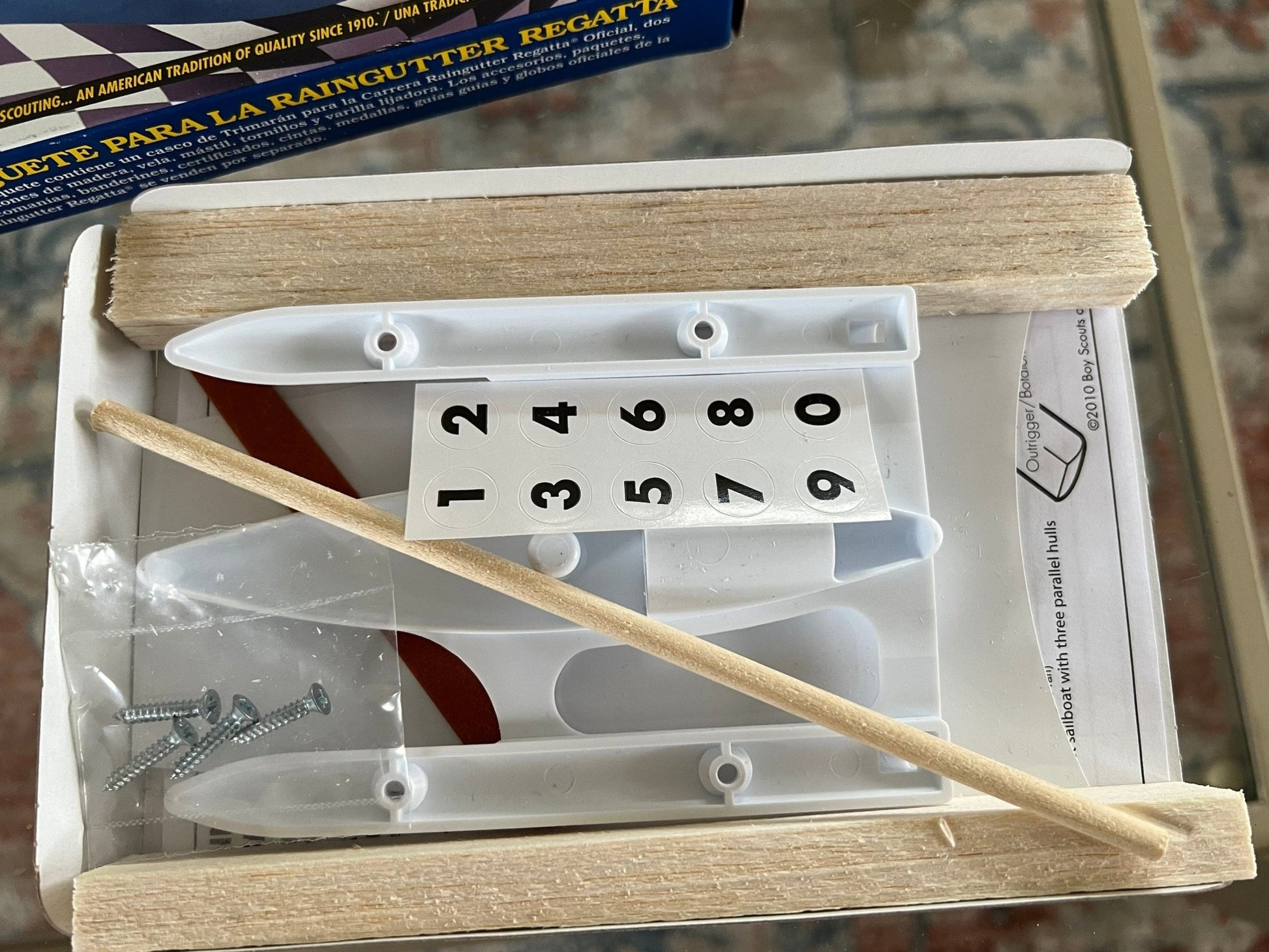 Vintage Cub Scout Raingutter Regatta Boat Kit - Loom Vintage