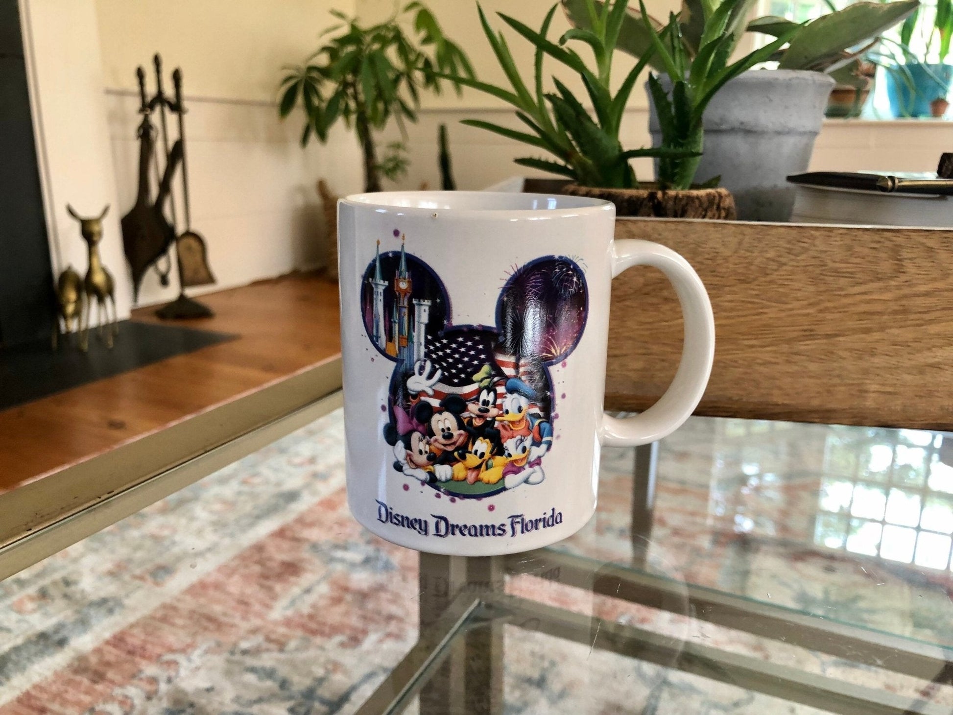 Vintage Disney Dreams Florida, Small Ceramic Cup, Walt Disney World, Disney Gang Collectible Drinkware - Loom Vintage