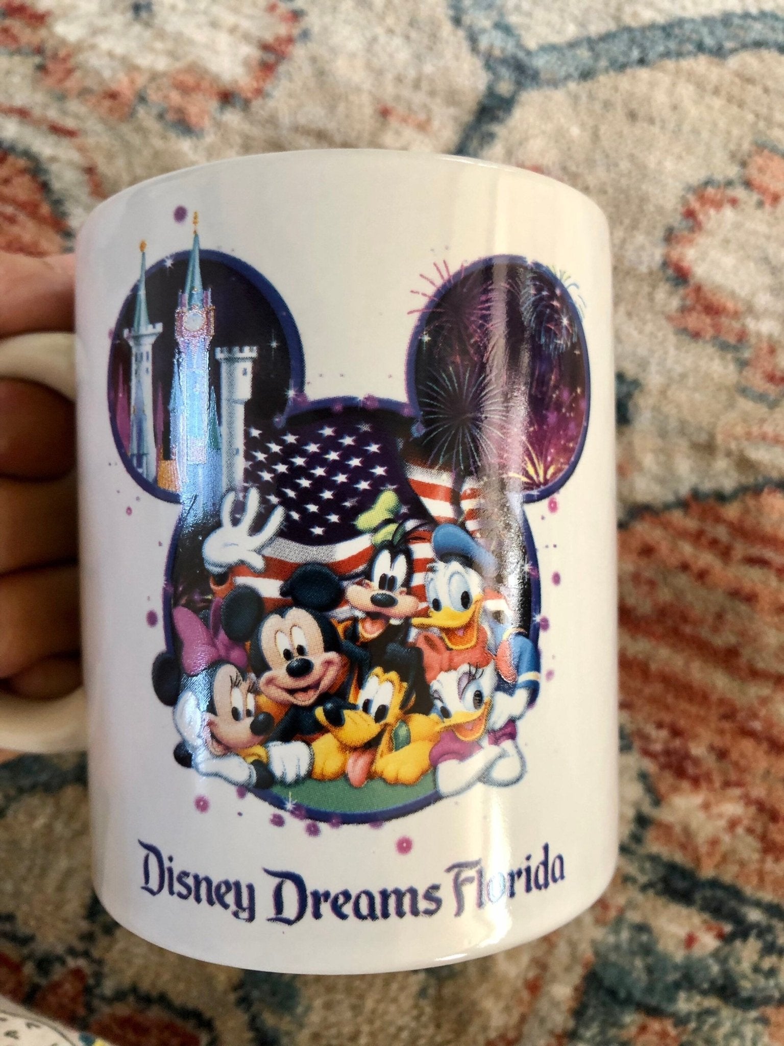 Vintage Disney Dreams Florida, Small Ceramic Cup, Walt Disney World, Disney Gang Collectible Drinkware - Loom Vintage