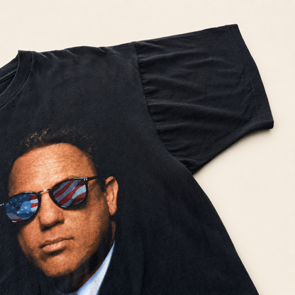 Right sleeve of vintage 1994 Face to Face all-over-print tee, single stitch heavyweight cotton