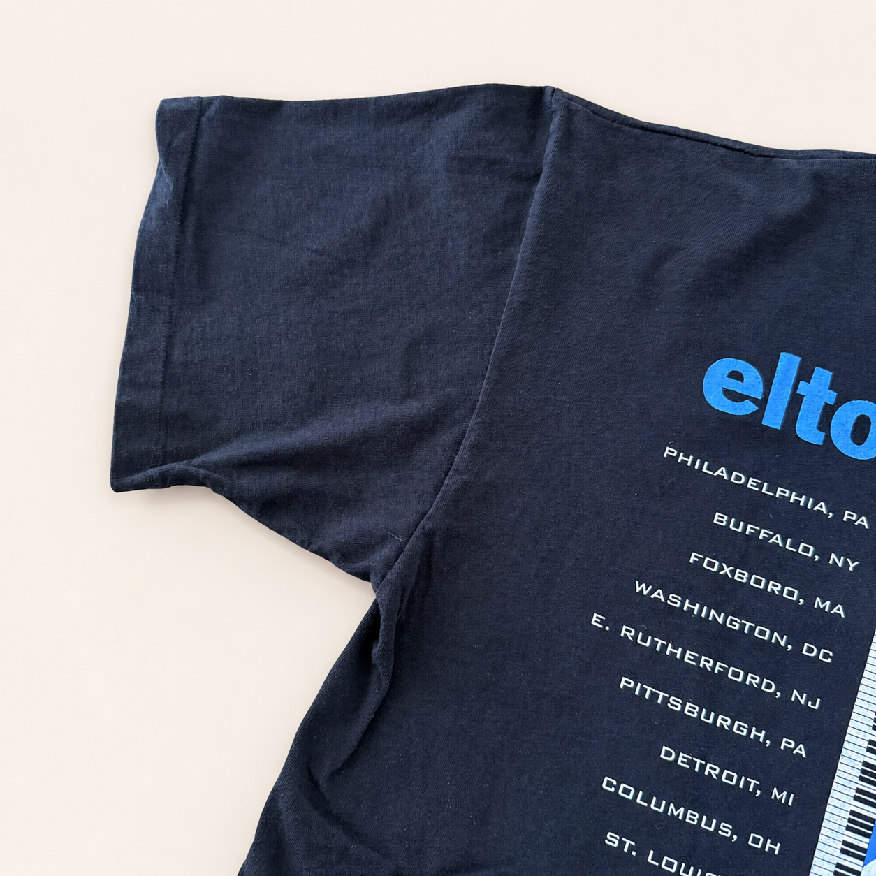 Back left sleeve and date list of vintage Face to Face 1994 tour t-shirt, single stitch