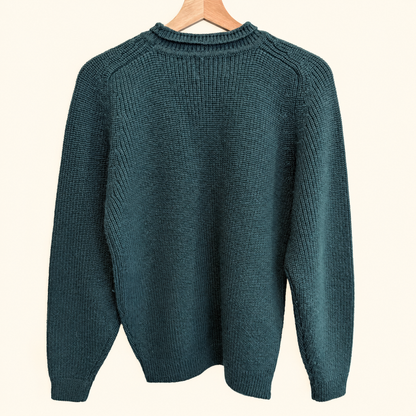 Vintage EMS forest green wool roll-neck sweater, photo 4 of 6