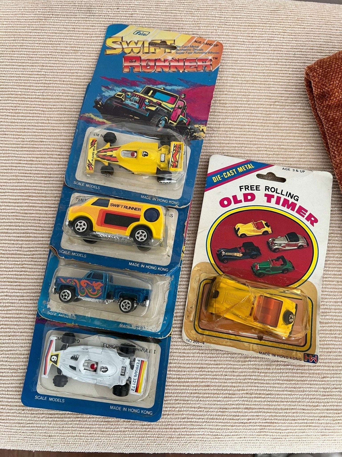 Vintage FAIE Swift Runner Die - Cast Toy Vehicles Lot of 5 NOS - Loom Vintage
