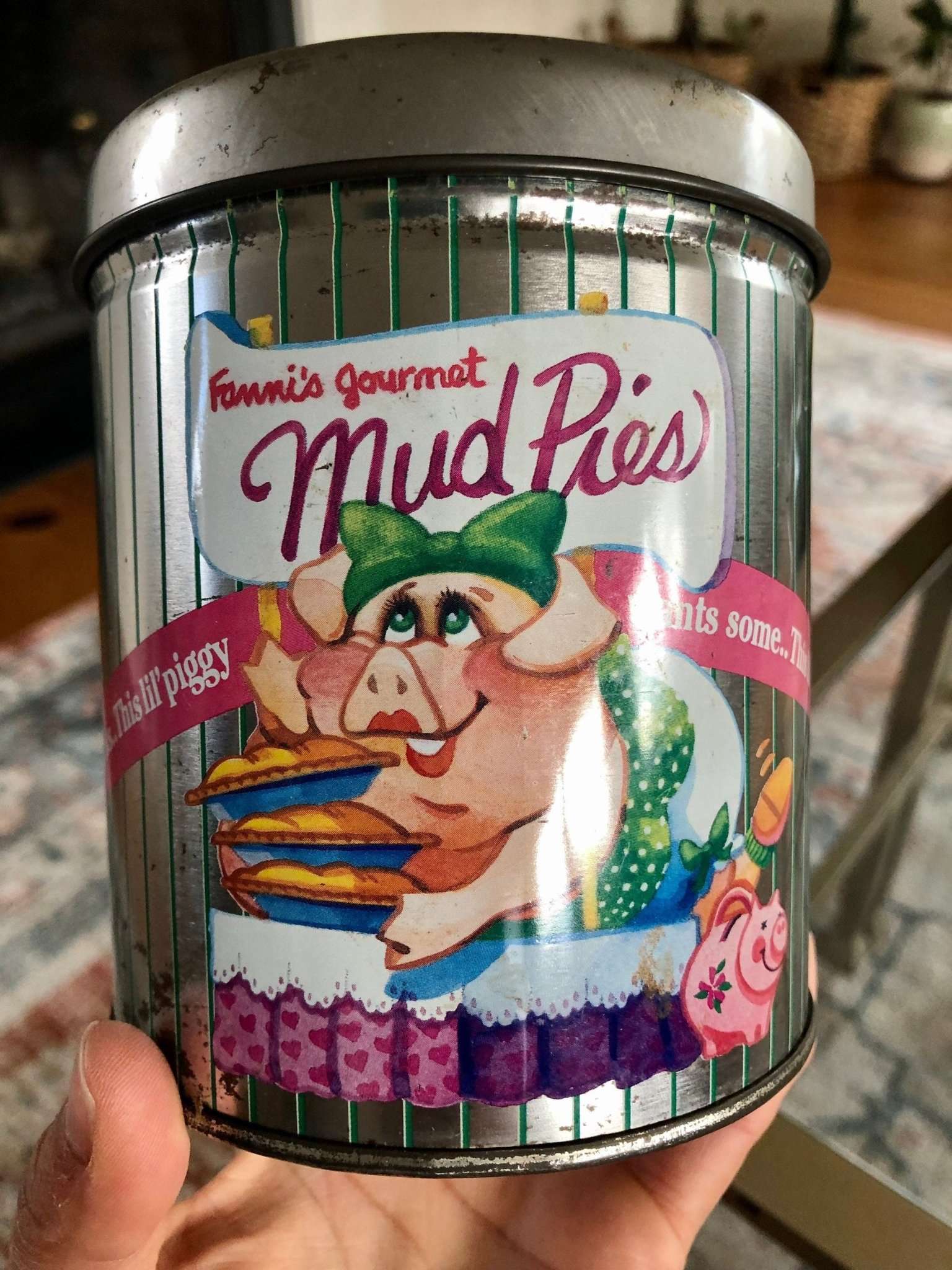 Vintage Fanni's Gourmet Mud Pies Tin Coin Bank - Loom Vintage