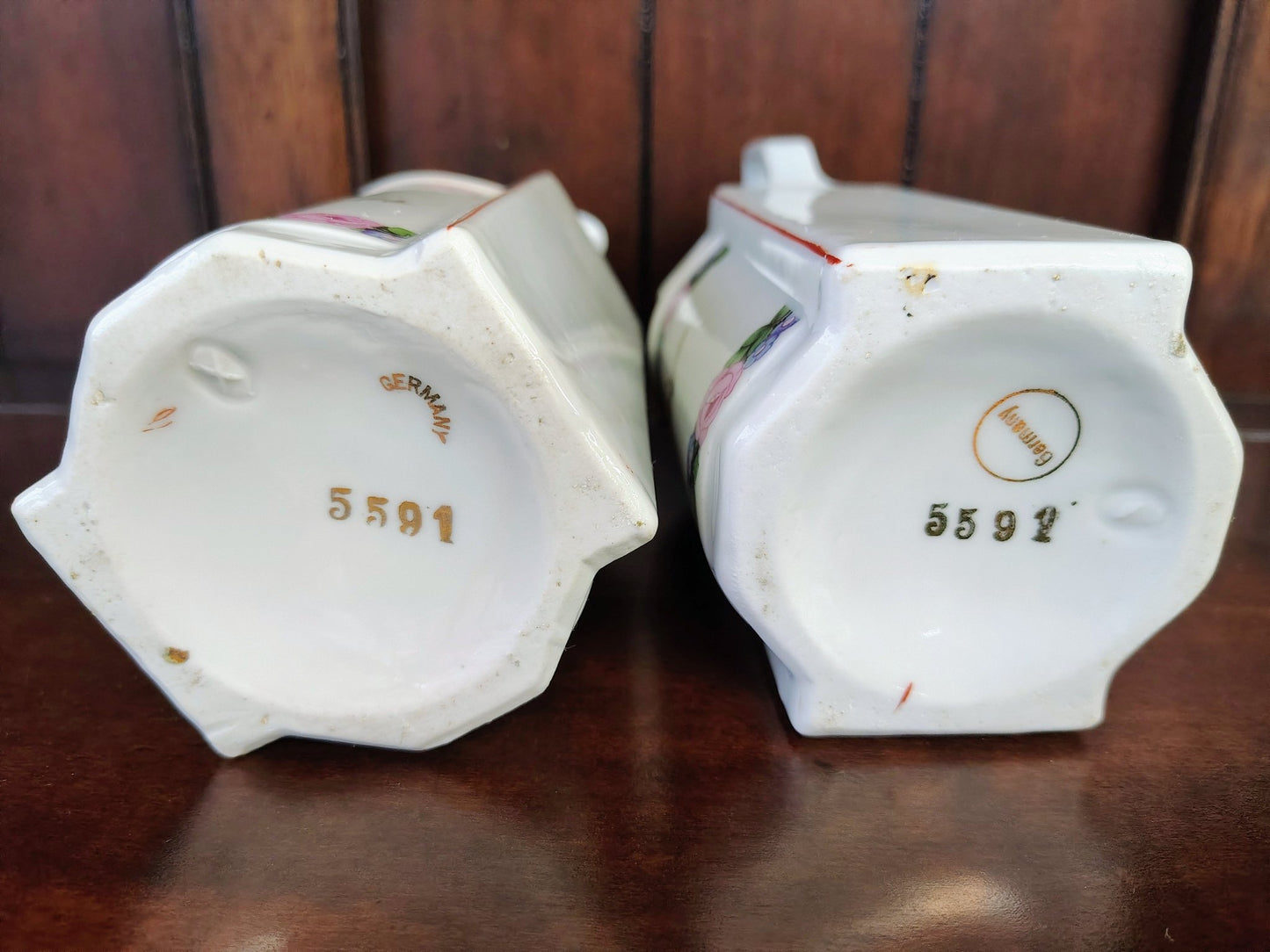 Vintage German Porcelain 13 - Piece Floral Kitchen Canister Set - Loom Vintage