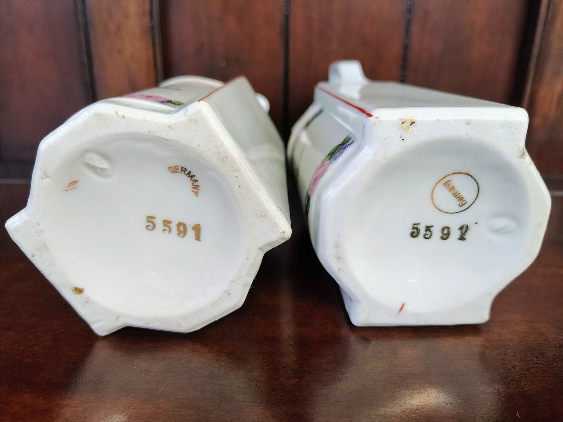 Vintage German Porcelain 13 - Piece Floral Kitchen Canister Set - Loom Vintage