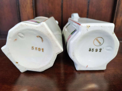 Vintage German Porcelain 13 - Piece Floral Kitchen Canister Set - Loom Vintage