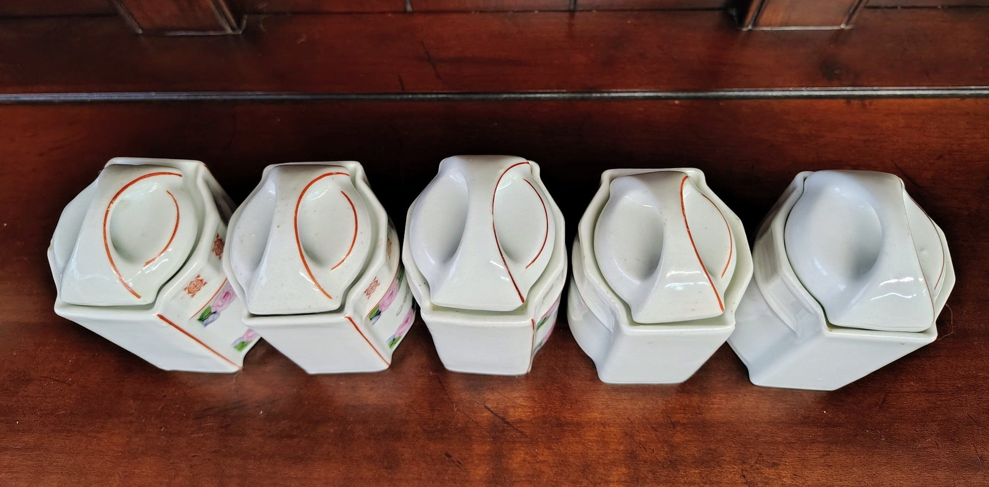 Vintage German Porcelain 13 - Piece Floral Kitchen Canister Set - Loom Vintage
