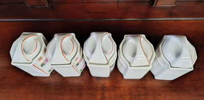 Vintage German Porcelain 13 - Piece Floral Kitchen Canister Set - Loom Vintage