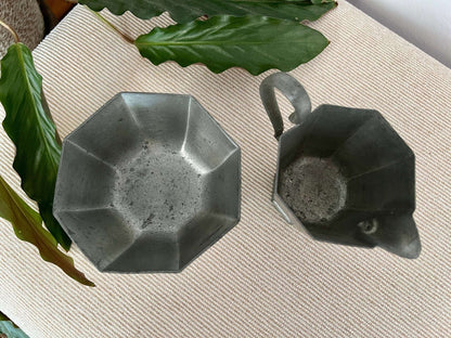 Vintage Gorham Silver Pewter Cream and Sugar Set, Silver Tableware, Planter, Succulent Planters - Loom Vintage