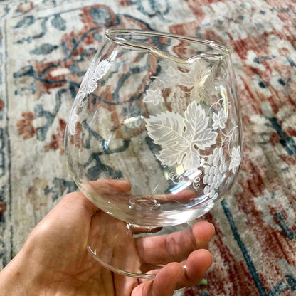 Vintage mid-century grapevine cocktail pitcher set with glass stirrer and 2 glasses, photo 8 of 9