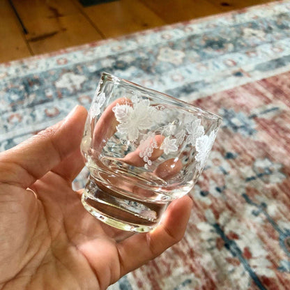 Vintage mid-century grapevine cocktail pitcher set with glass stirrer and 2 glasses, photo 9 of 9