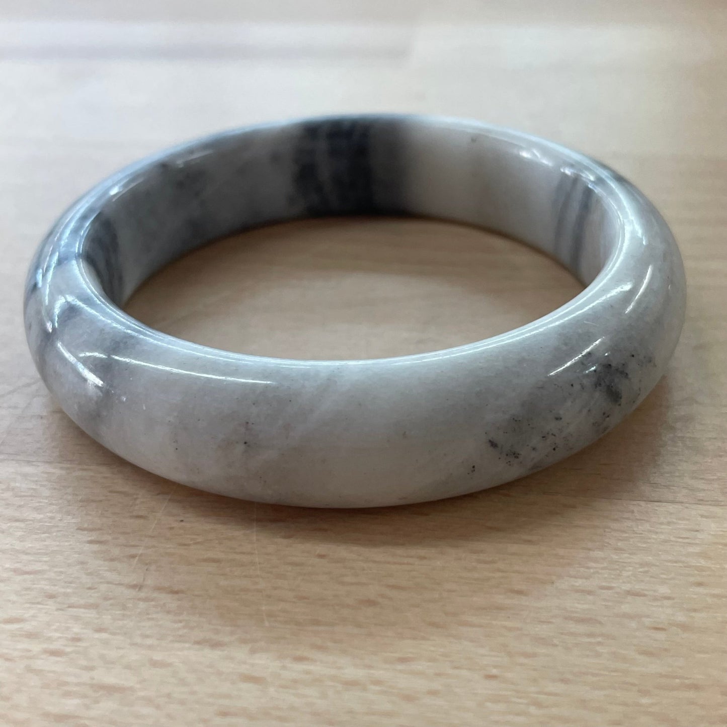 Vintage Gray & White Marble Bangle Bracelet - Loom Vintage
