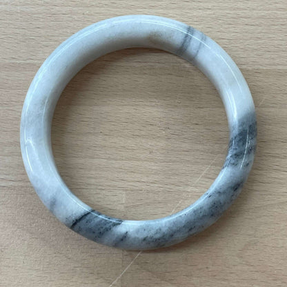 Vintage Gray & White Marble Bangle Bracelet - Loom Vintage