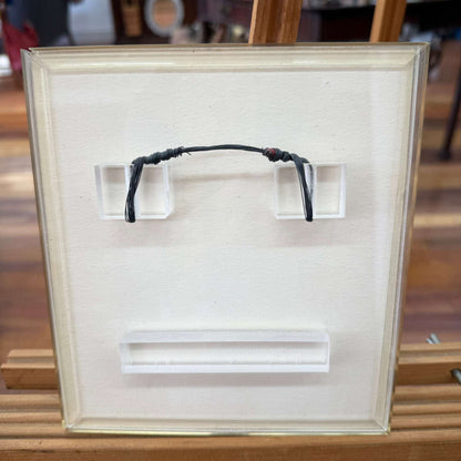 Vintage Greek Watercolor Painting – “Hydra 82” in Acrylic Frame - Loom Vintage
